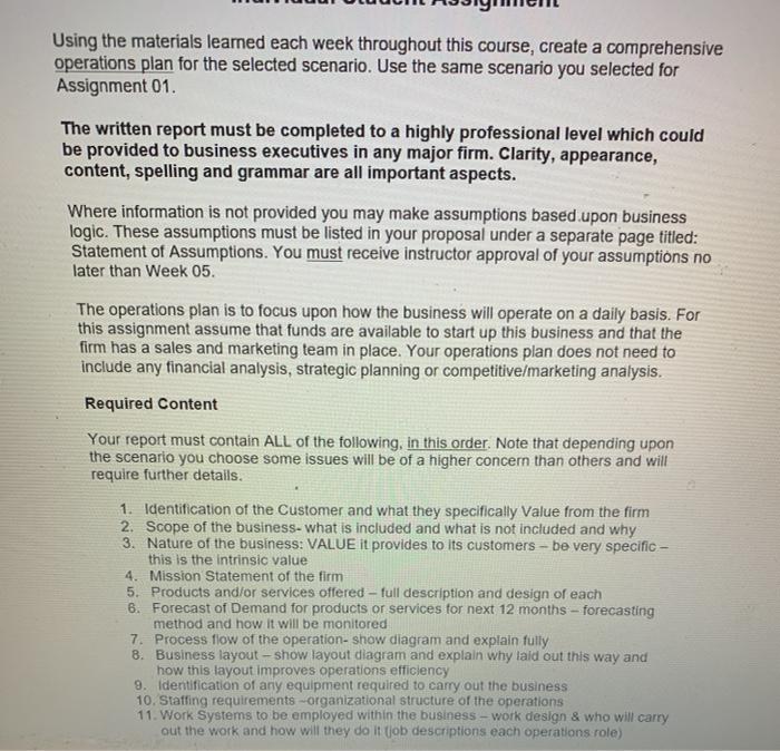 Using the materials learned each week throughout