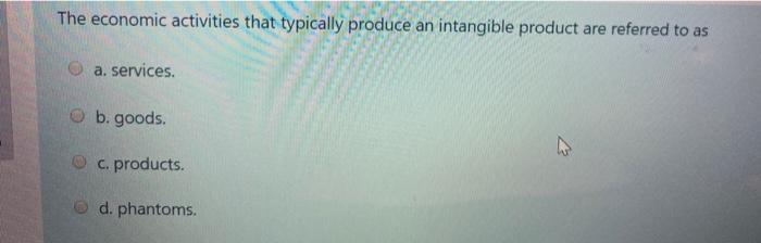 The economic activities that typically produce an