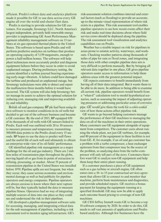 BUSINESS PROBLEM-SOLVING CASE GE Bets on the