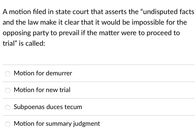 A motion filed in state court that asserts the