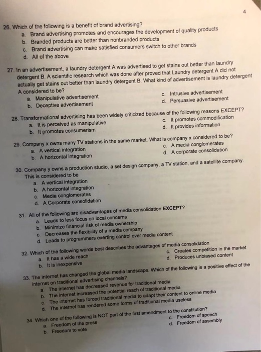 18. An example of advertising's economic role at