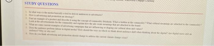 Le CL STUDY QUESTIONS 1 what the media