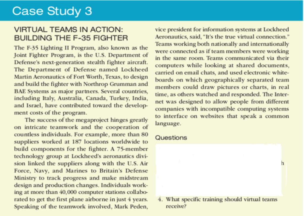 Case Study 3 VIRTUAL TEAMS IN ACTION: vice