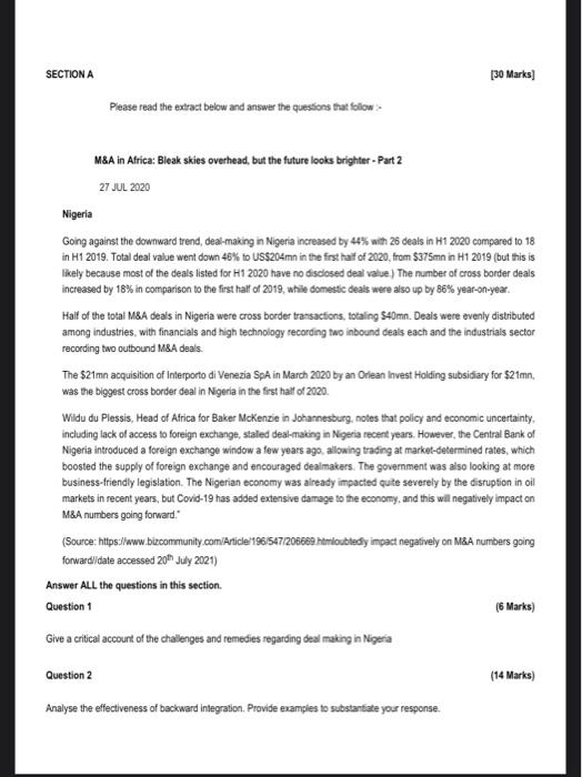 M\&A in Africa: Bleak skies overhead, but the