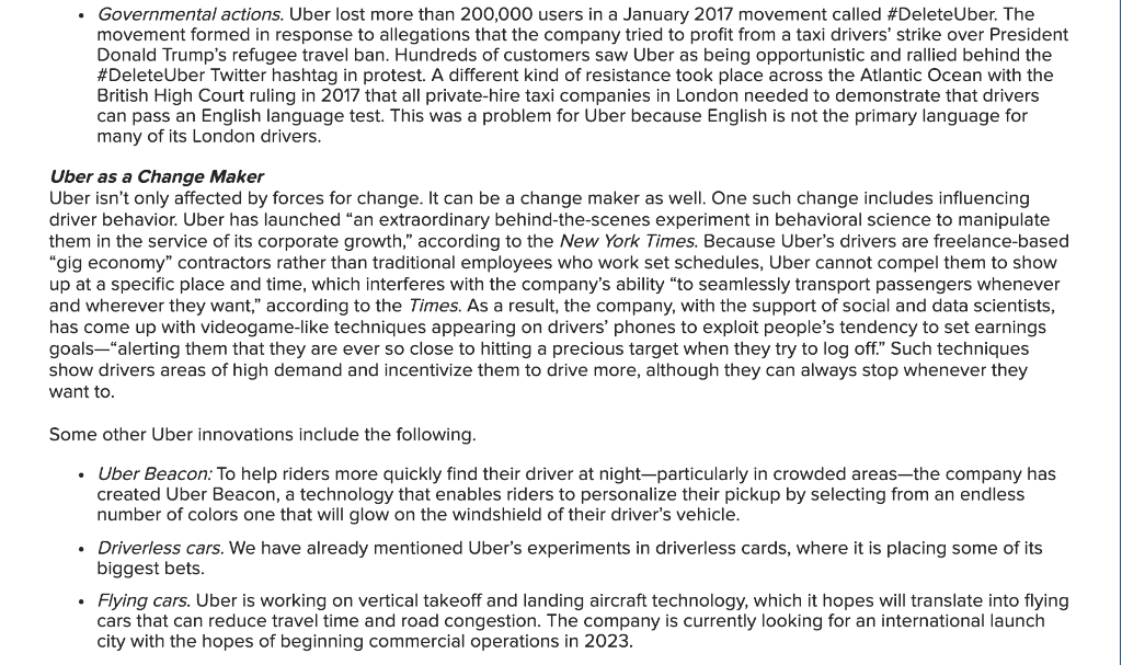 Uber-Chapter 10: Change and Innovation This part