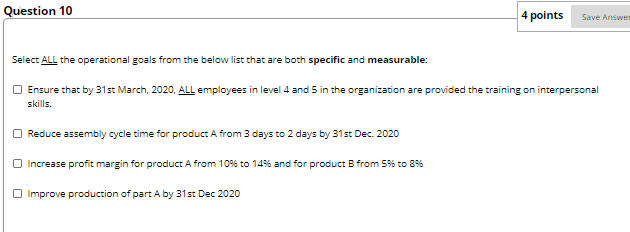 Question 7 2 points Save Answer When a firm does