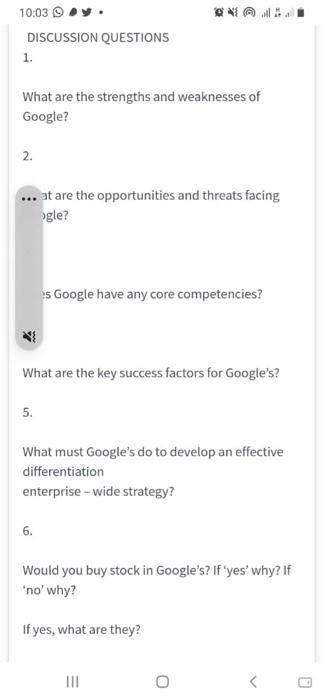 SECTION 11 mahal Case Staty: Google Google was