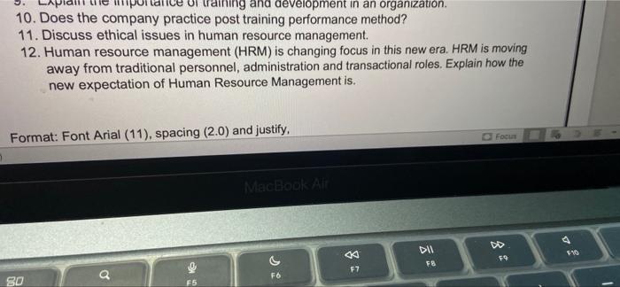 training and development in an organization 10.