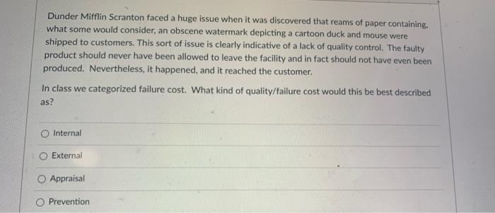Dunder Mifflin Scranton faced a huge issue when