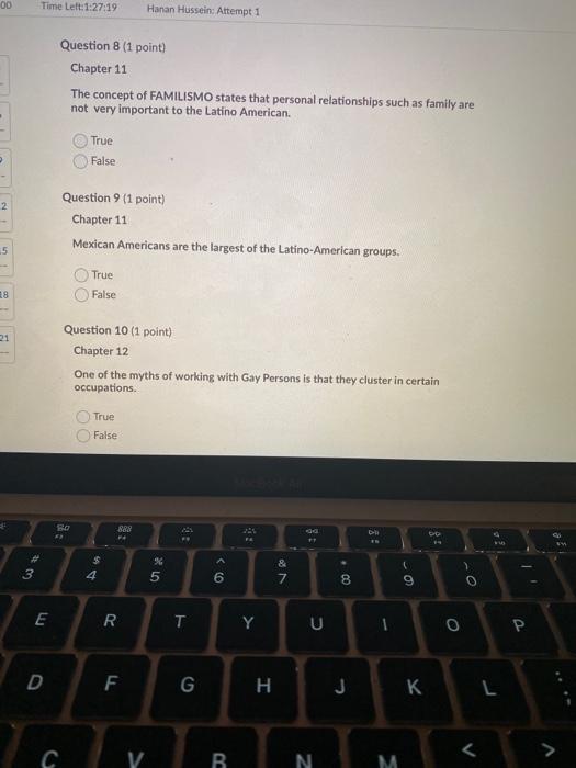 00 Time Left:1:27:19 Hanan Hussein: Attempt 1