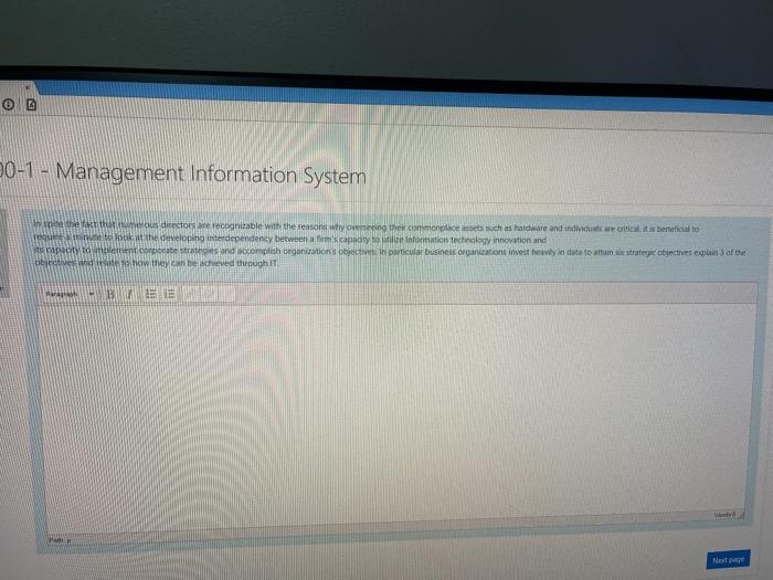 they want 3 of the objectives and relate how they