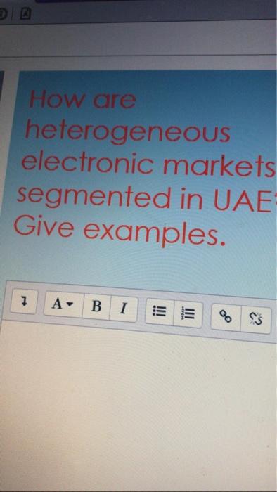 How are heterogeneous electronic markets