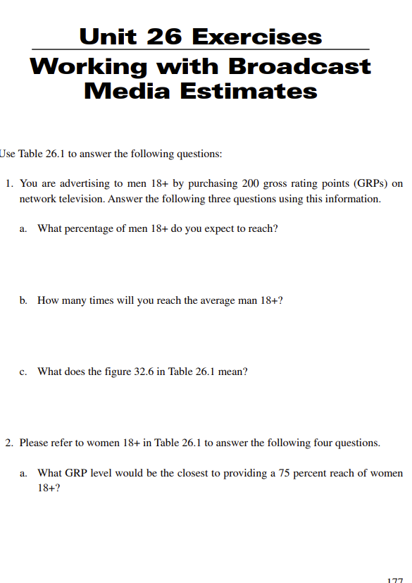 Table 26.1 Percentage of Target Reached: