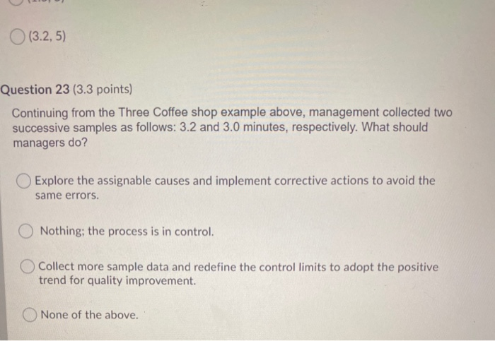 The Three Coffee shop monitors the time required