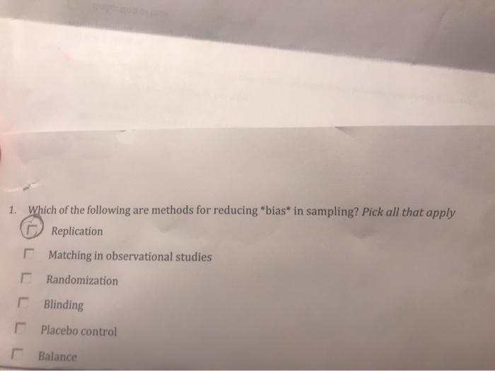 1. Which of the following are methods for