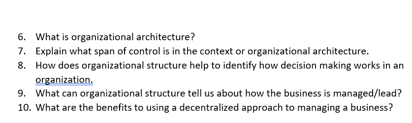 urgent please 6. What is organizational