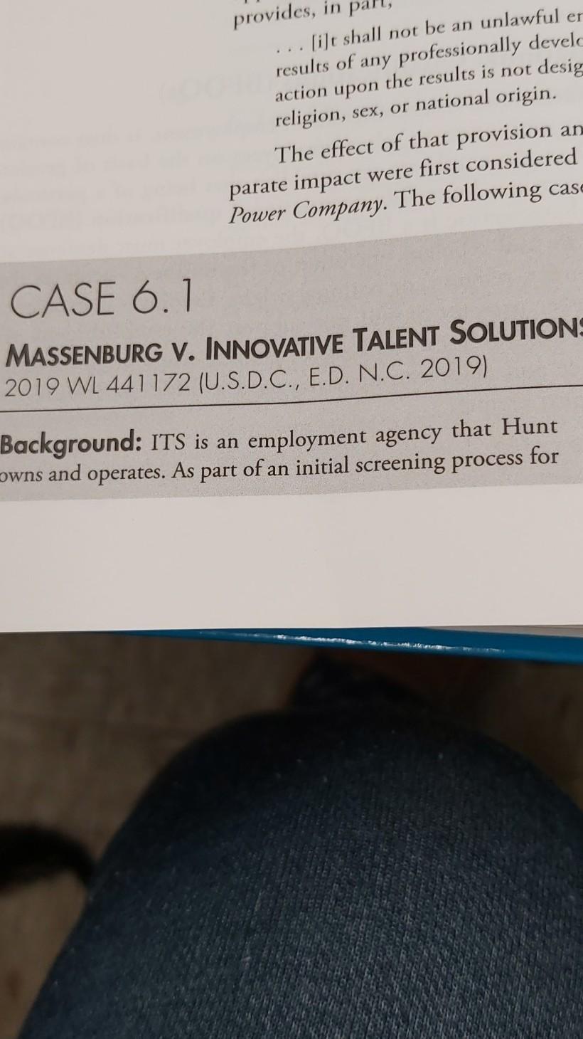 please, the questions are "case questions "