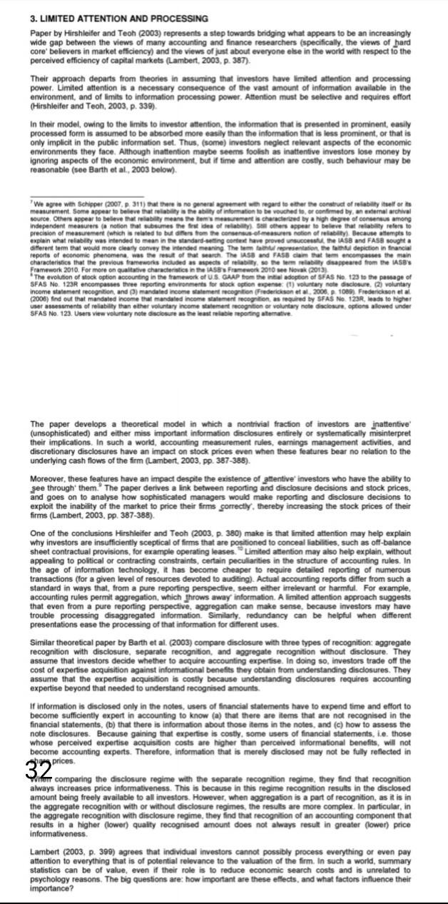 3. LIMITED ATTENTION AND PROCESSING Paper by