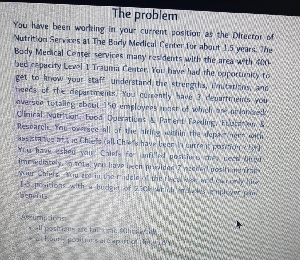 You have been working in your current position as