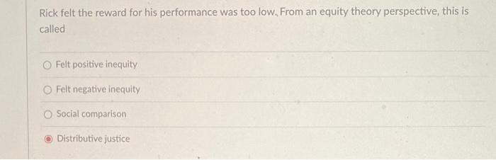 Rick felt the reward for his performance was too