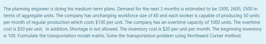 The planning engineer is doing his medium-term