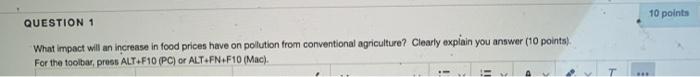 10 points QUESTION 1 What impact will an increase