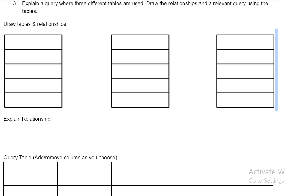 Explain query design: 3. Explain a query where