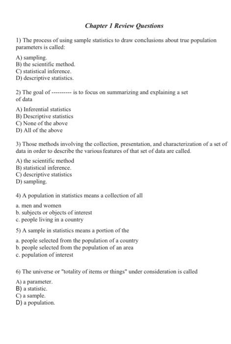 Chapter 1 Review Questions 1) The process of