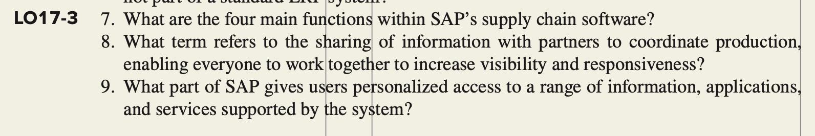 17-3 7. What are the four main functions within