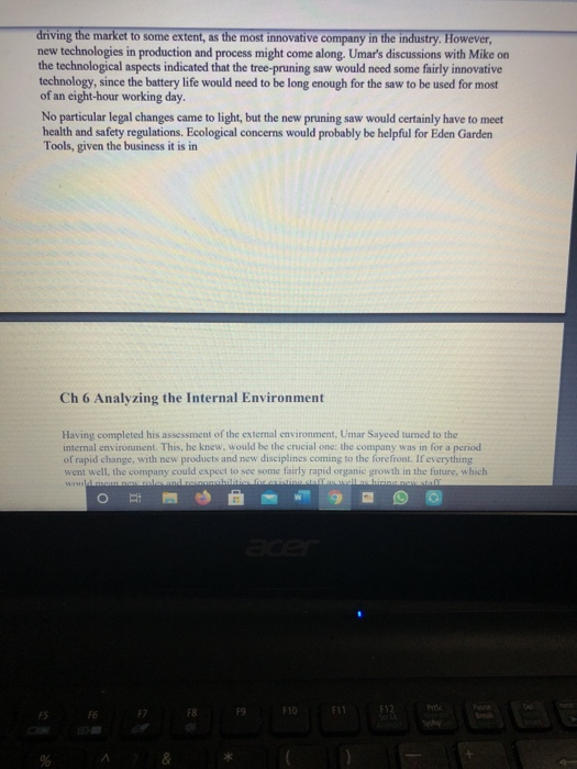 ITHE EDEN GARDEN TOOLS COMPANY LTD Ch 5 Analysing