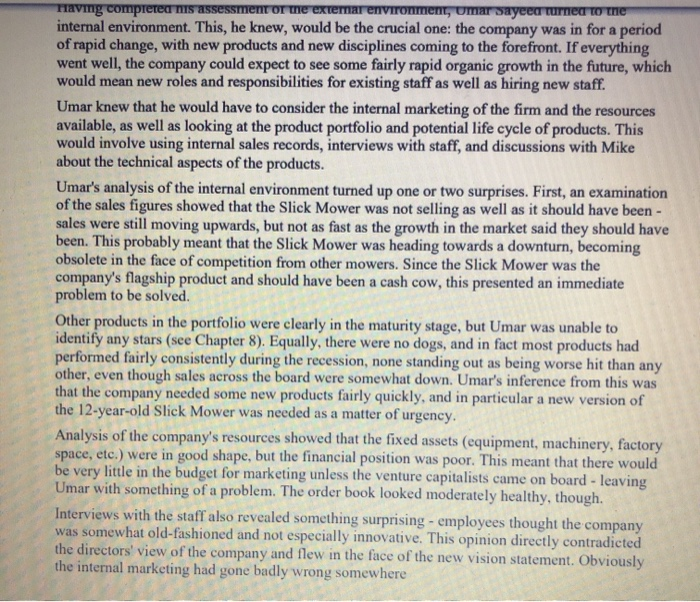 ITHE EDEN GARDEN TOOLS COMPANY LTD Ch 5 Analysing