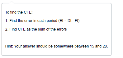 Question 8 Ten months of data and the forecasts