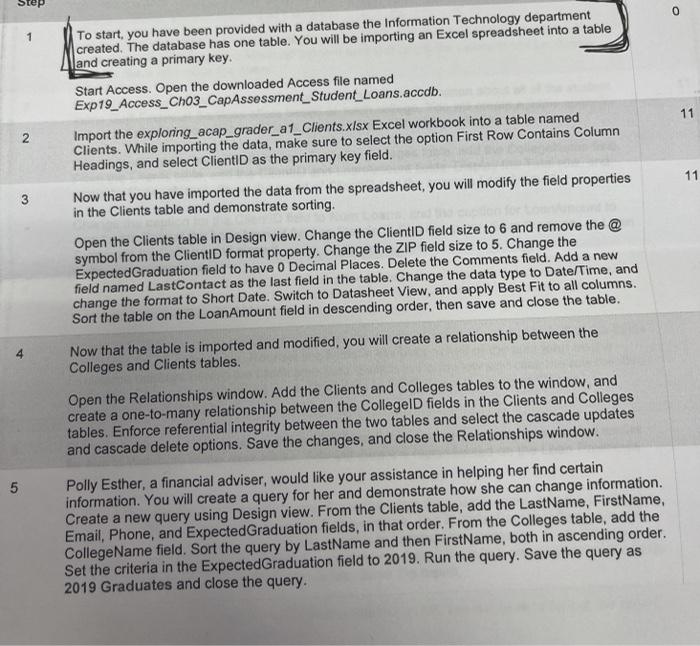 this is thru access 0 1 11 N To start, you have