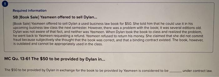 Business Law Class Required information SB [Book