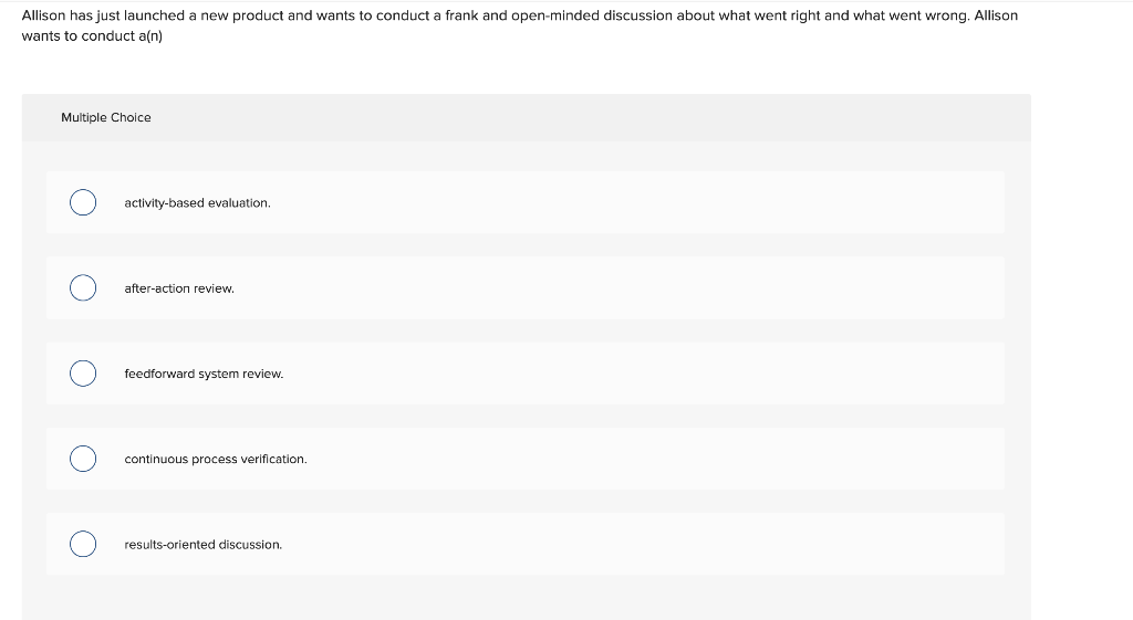 Allison has just launched a new product and wants