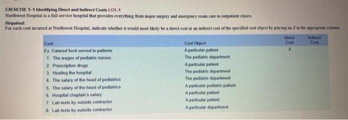 help on this question please EXERCISE 1-1