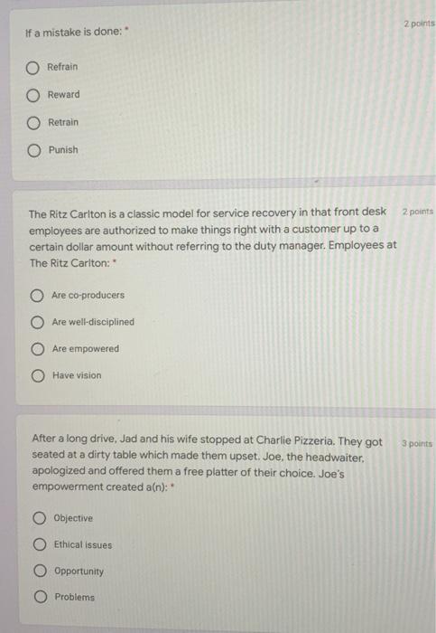2 points If a mistake is done: Refrain Reward