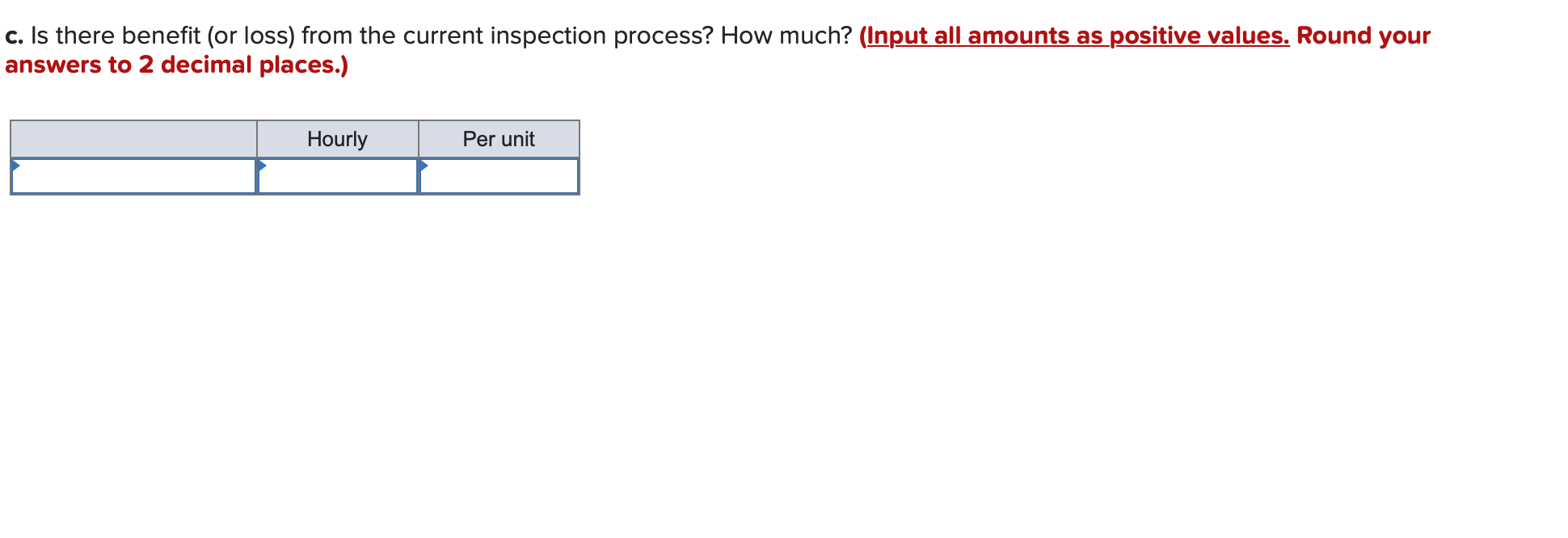 A company currently using an inspection process