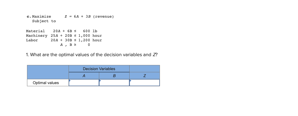 Solve these problems using graphical linear