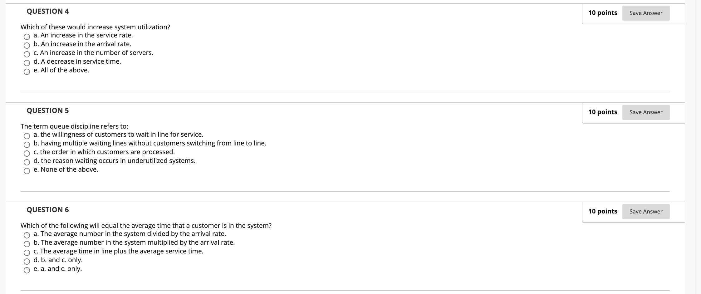 QUESTION 4 10 points Save Answer Which of these