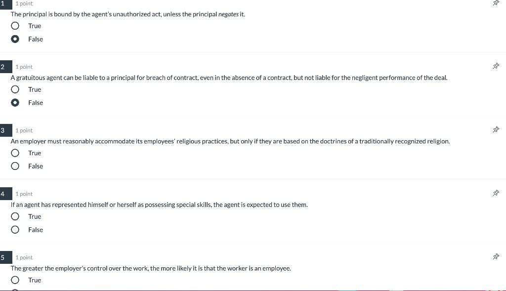 please answer 1-10 1 point The principal is bound