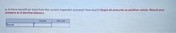 A company currently using an inspection process