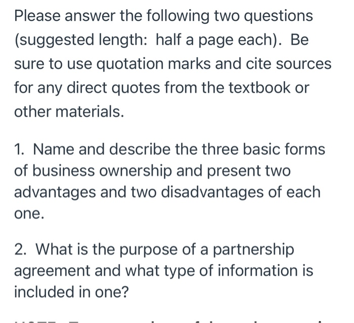 Please answer the following two questions