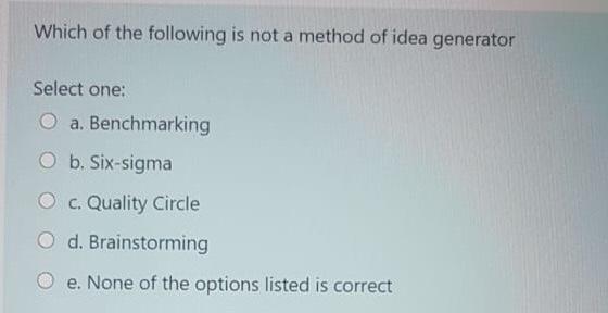 Which of the following is not a method of idea