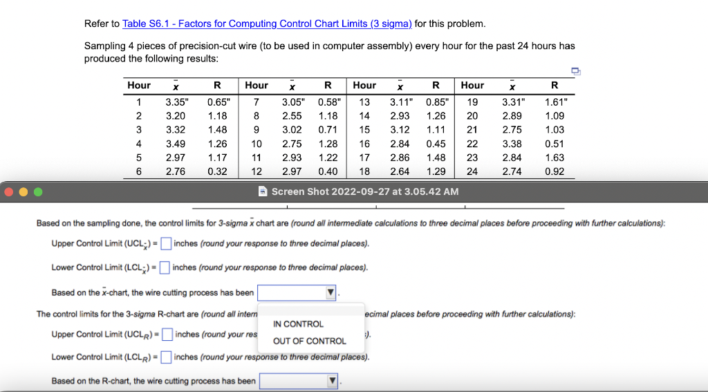 Sampling 4 pieces of precision-cut wire (to be