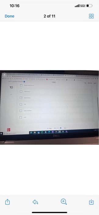 10:16 l 5G! Done 10 of 11 co se 10 G DOLL D G
