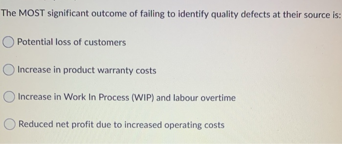 The MOST significant outcome of failing to