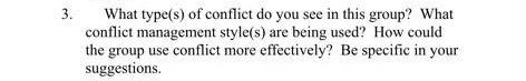 3. What type(s) of conflict do you see in this