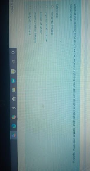 Which of the following BEST describes the process