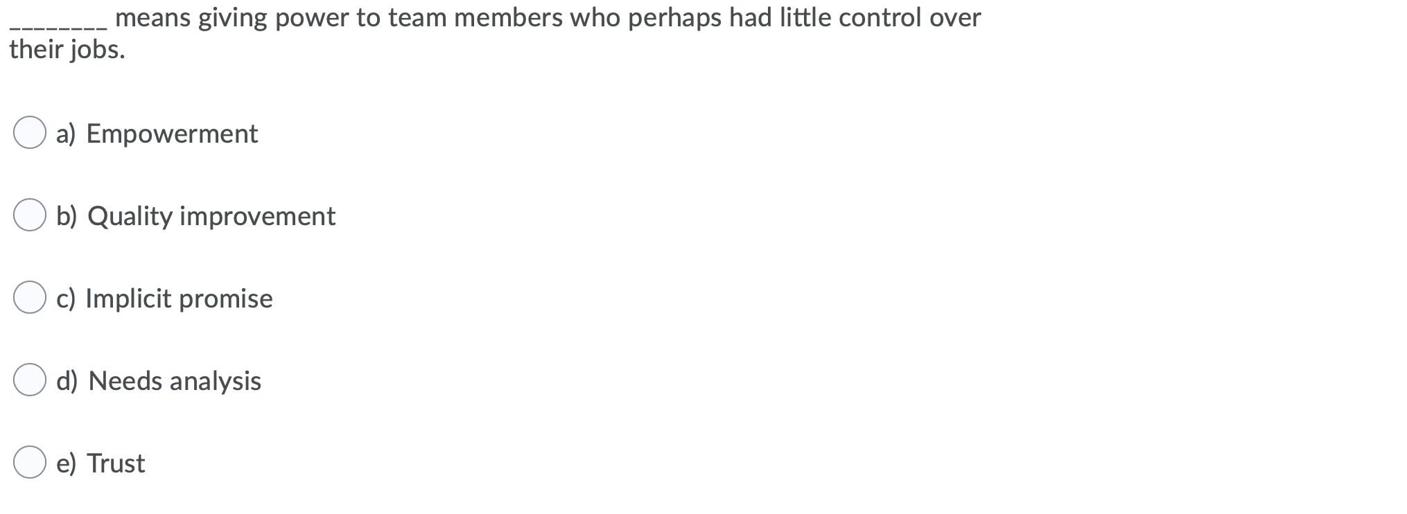 means giving power to team members who perhaps